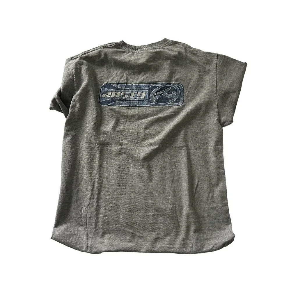 Vintage Y2K Rusty Surf T-Shirt Large Faded Graphic Tee - Picture 2 of 5